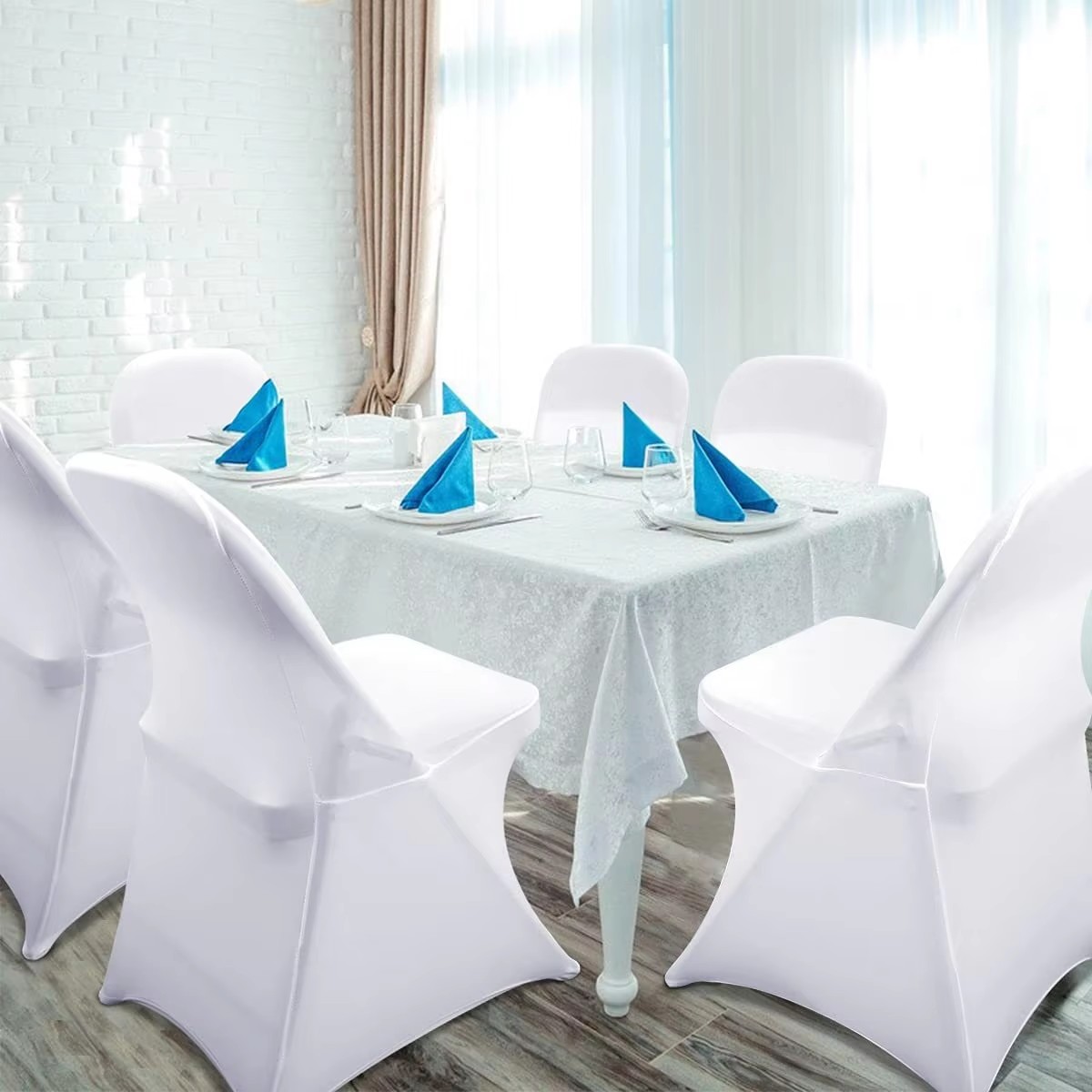 Waterproof Polyester Spandex Stretch Folding Chair Cover for Wedding Decoration in Wholesale Price